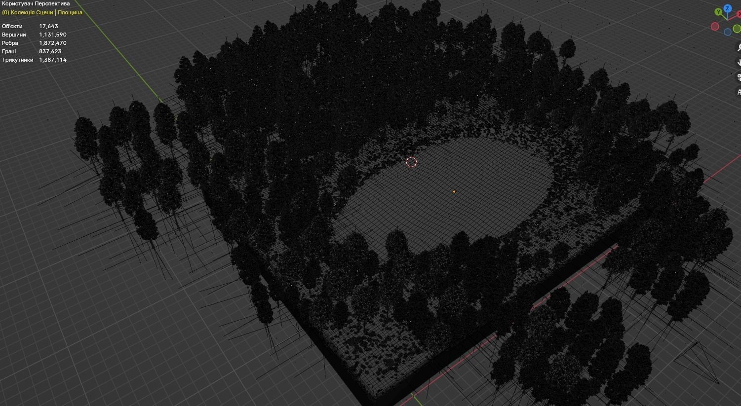 Lake in the forest 3D model_13