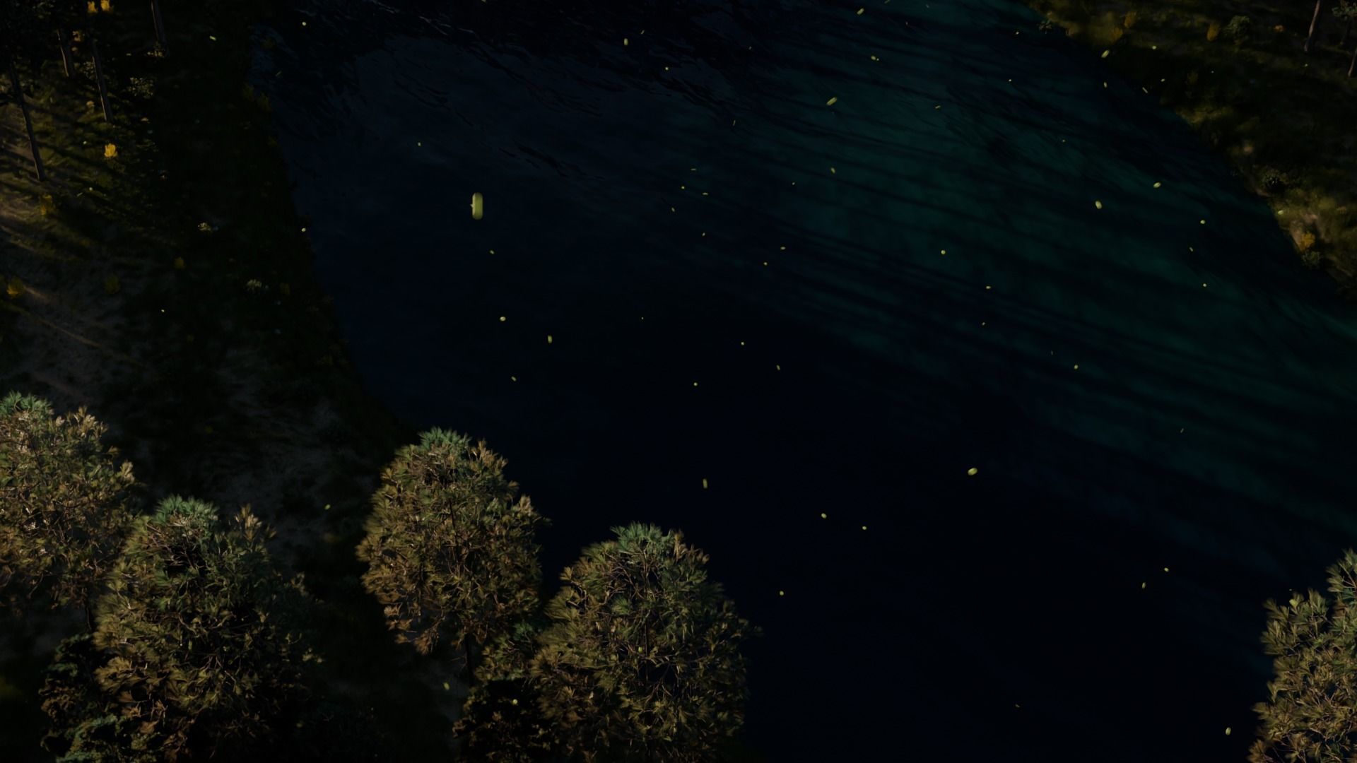 Lake in the forest 3D model_6