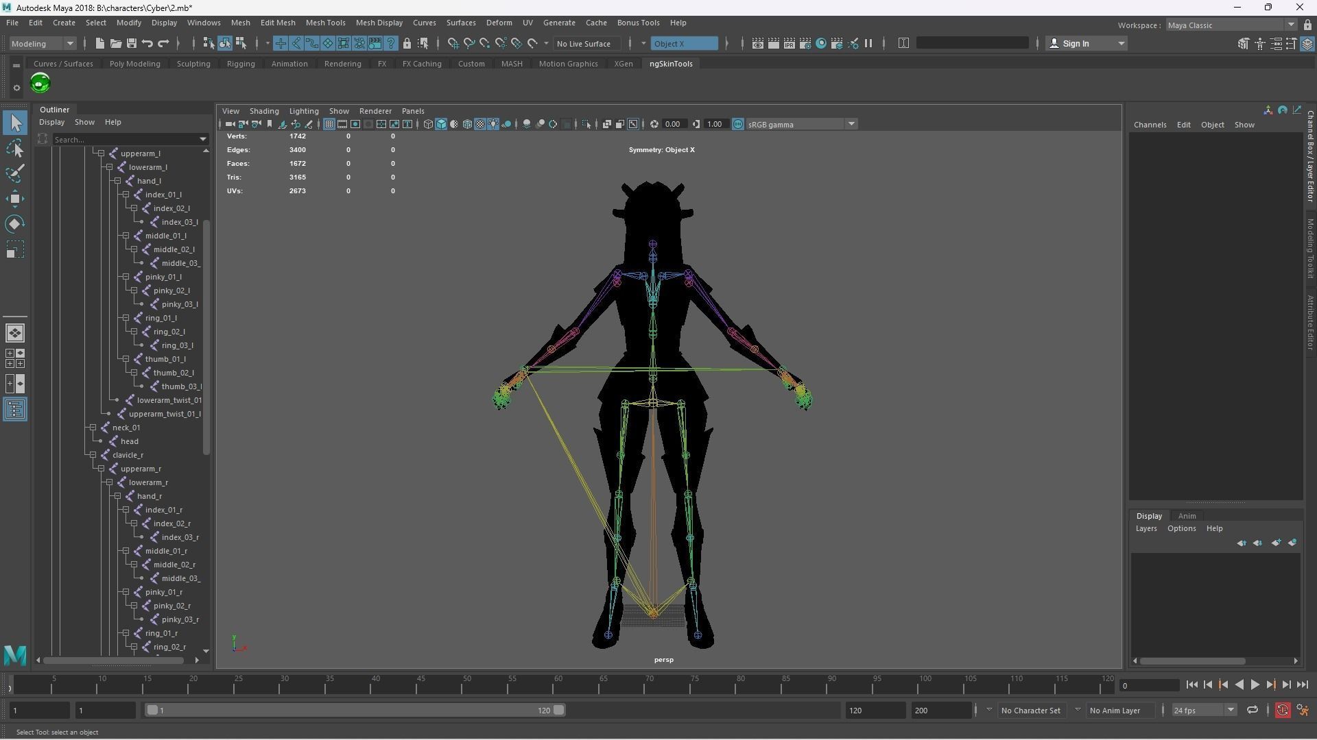 CYBERGIRL - Low Poly Style Female Character Low-poly 3D model_8