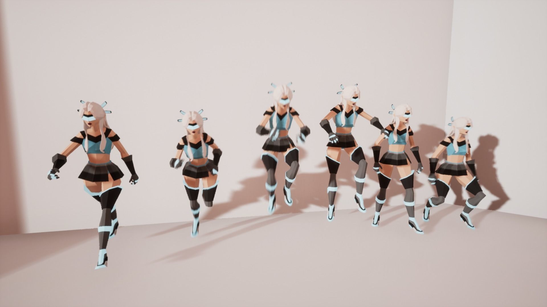 CYBERGIRL - Low Poly Style Female Character Low-poly 3D model_14