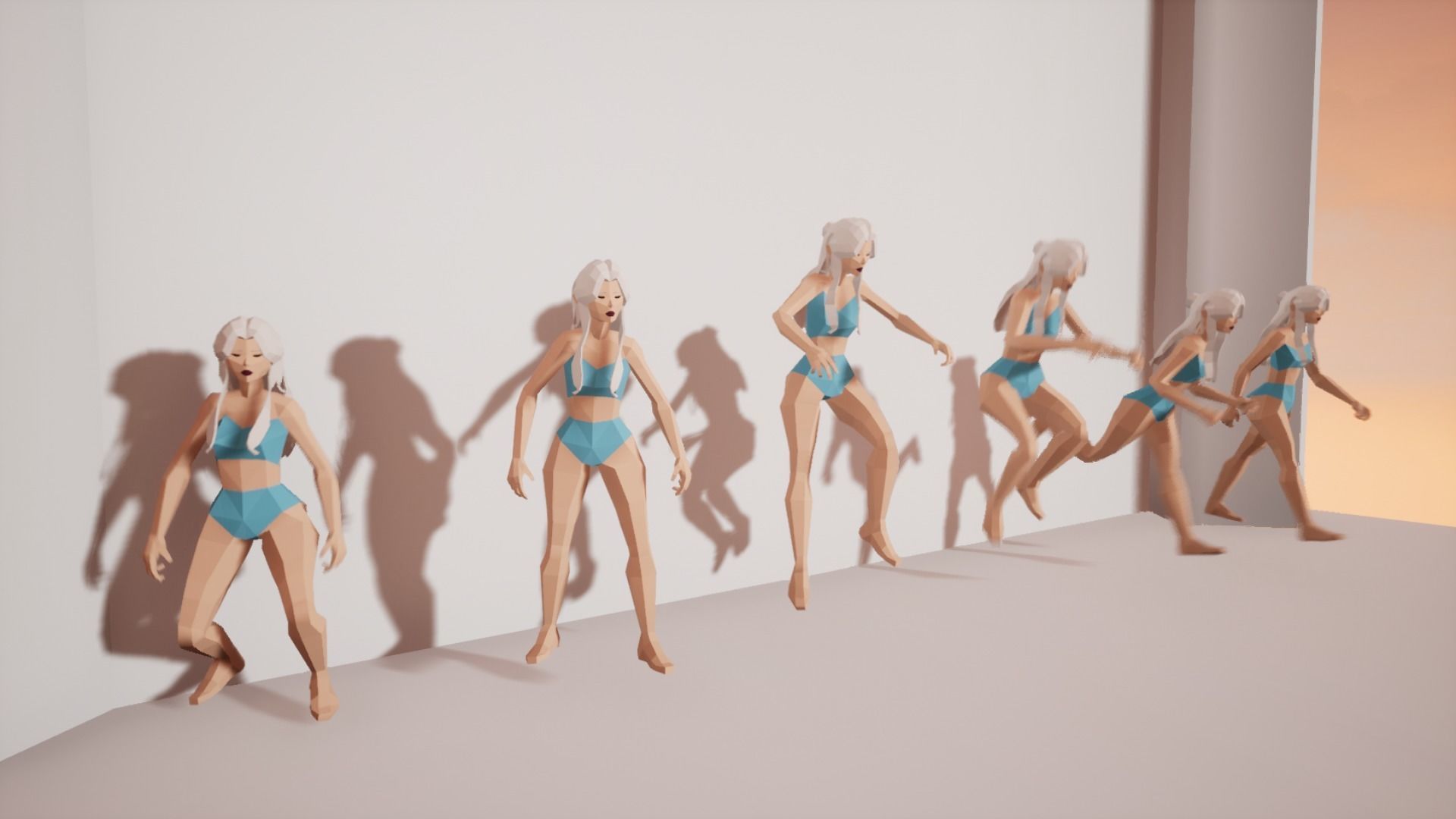 CYBERGIRL - Low Poly Style Female Character Low-poly 3D model_13