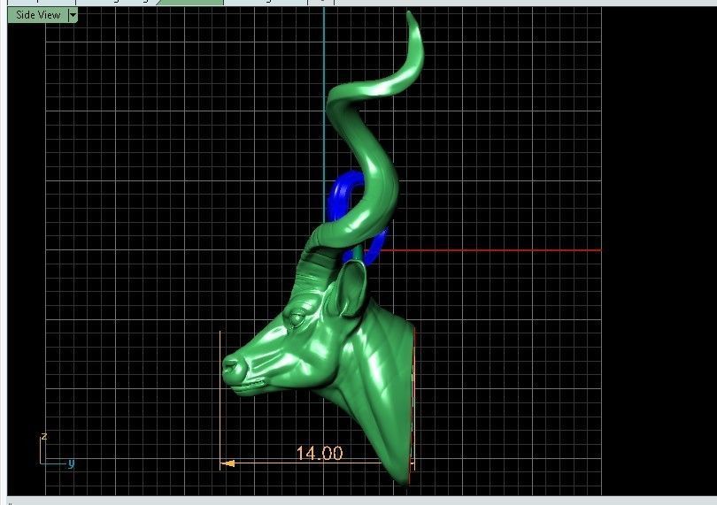 Antelope Pendant 3D print model_5