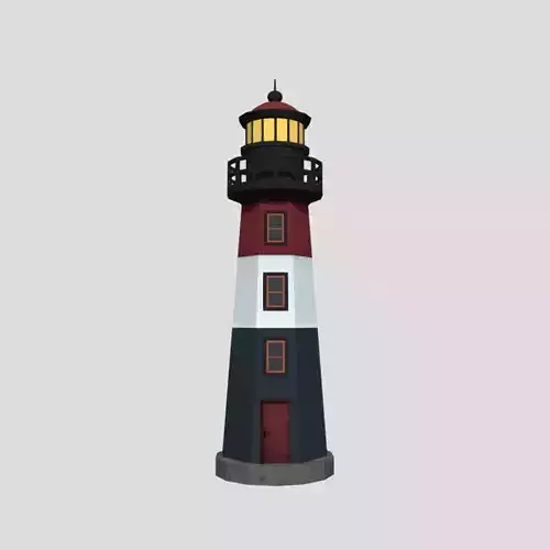 Lighthouse - Low-poly PBR Model Low-poly 3D model