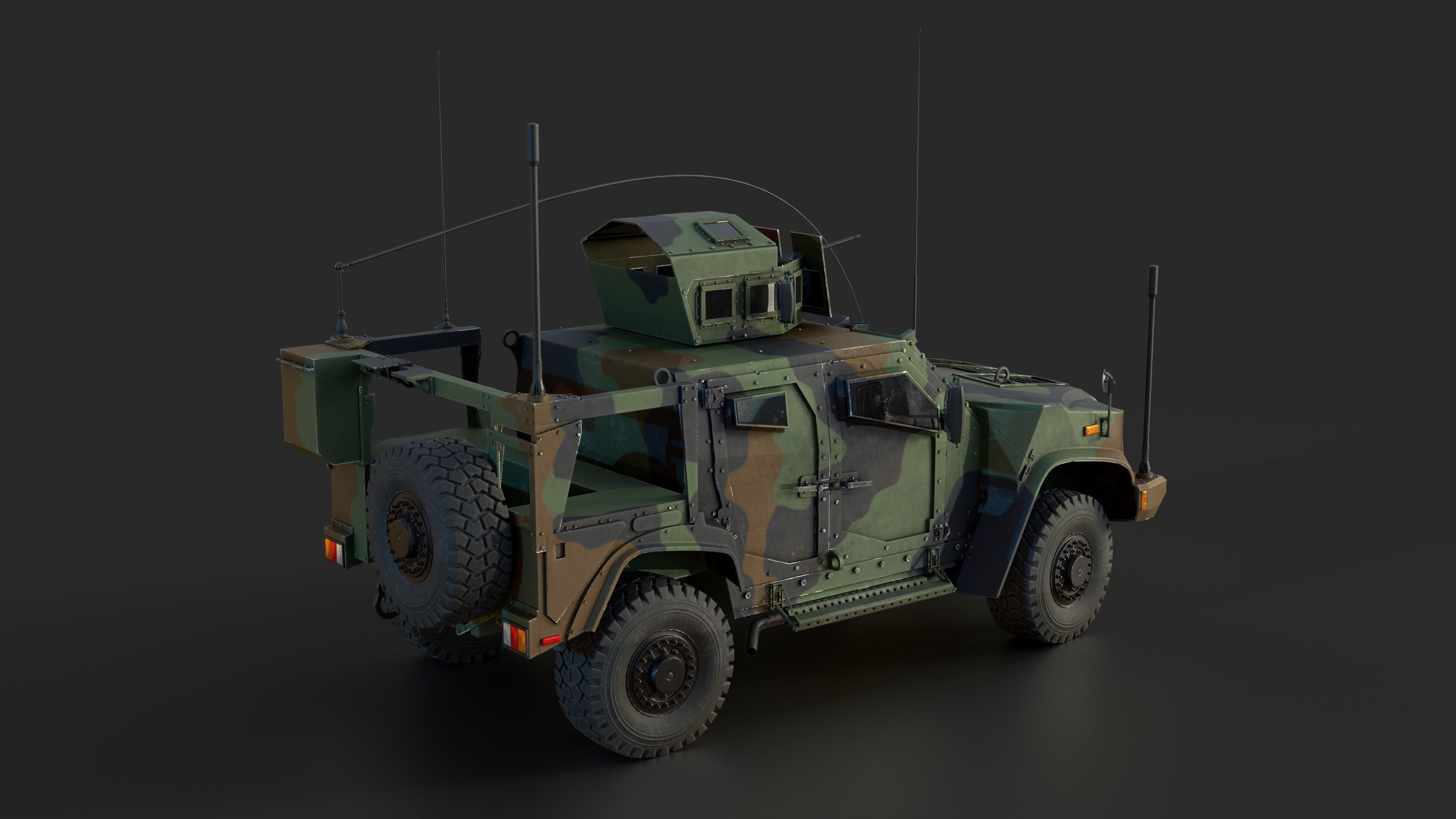 Oshkosh JLTV Game Ready PBR 4k Low-poly 3D model_2