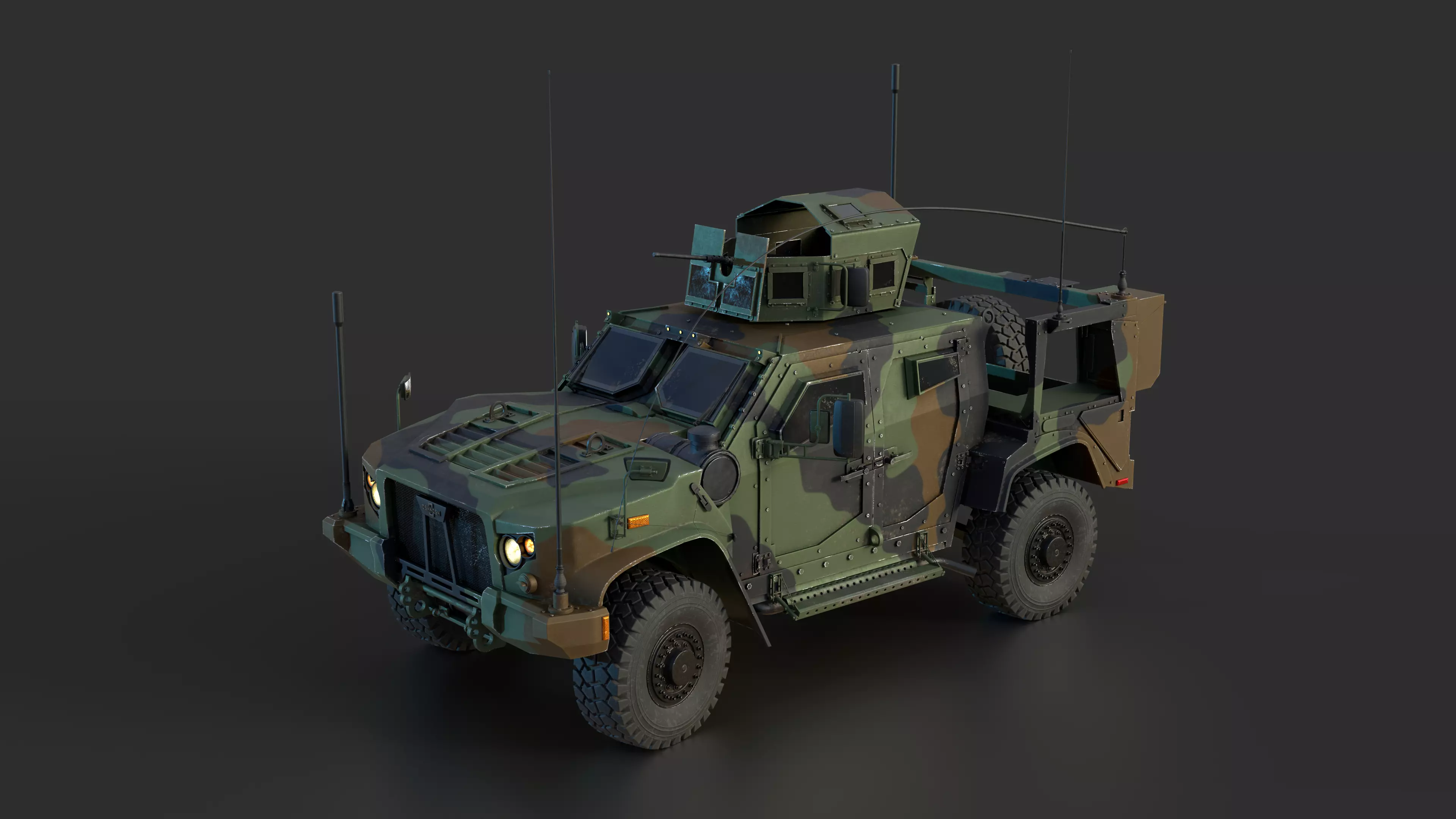 Oshkosh JLTV Game Ready PBR 4k Low-poly 3D model_0