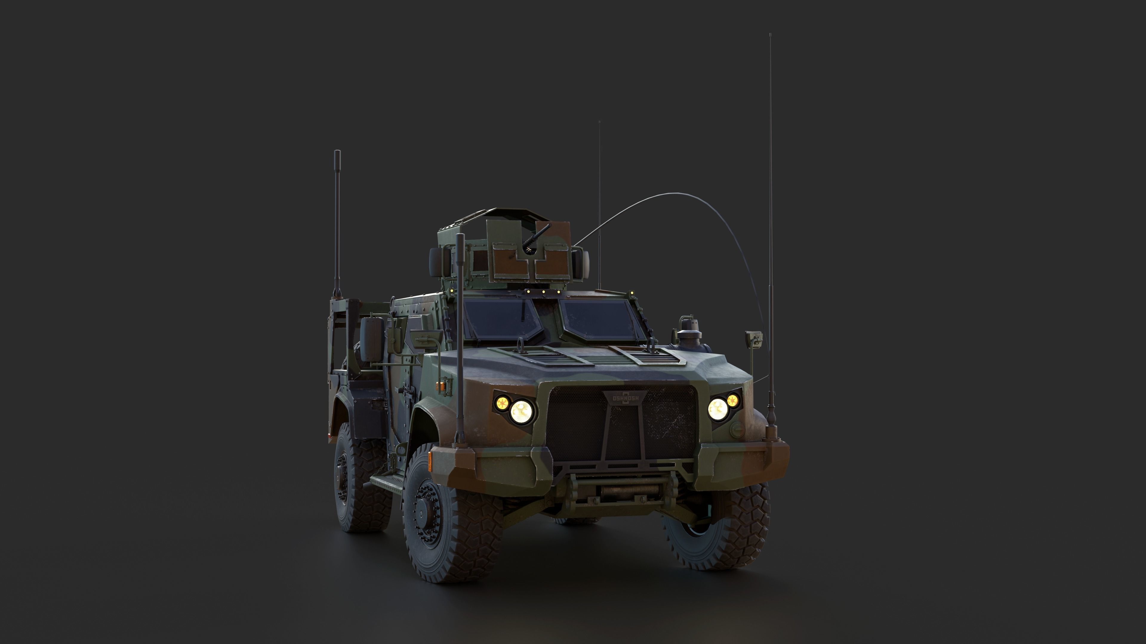 Oshkosh JLTV Game Ready PBR 4k Low-poly 3D model_1