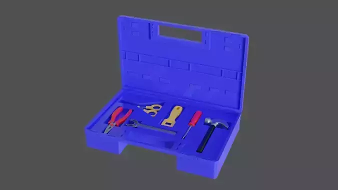 children fixing Toy Tool Set