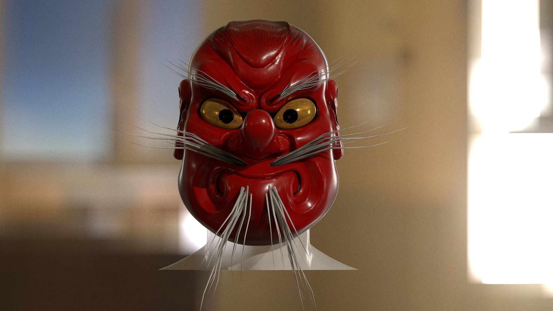 Tengu Japan mask 3D model_6