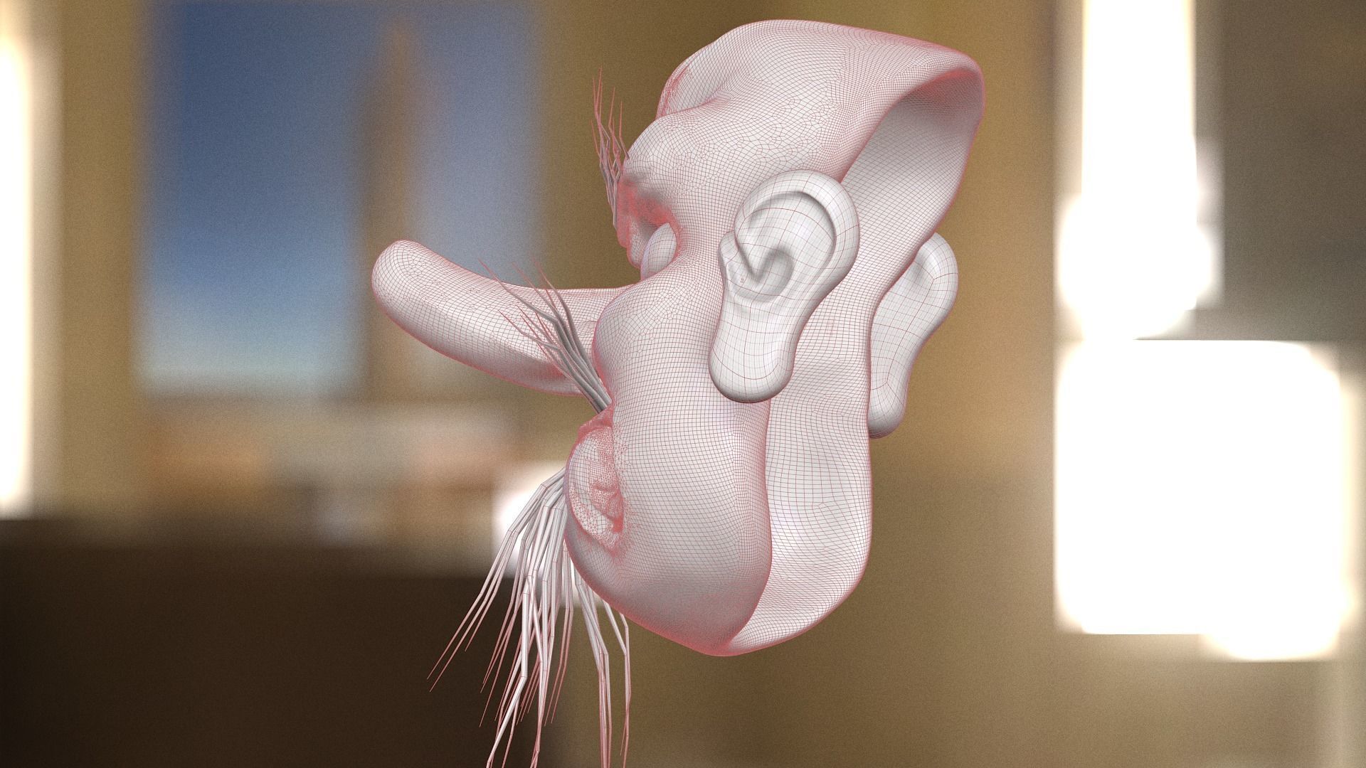 Tengu Japan mask 3D model_7