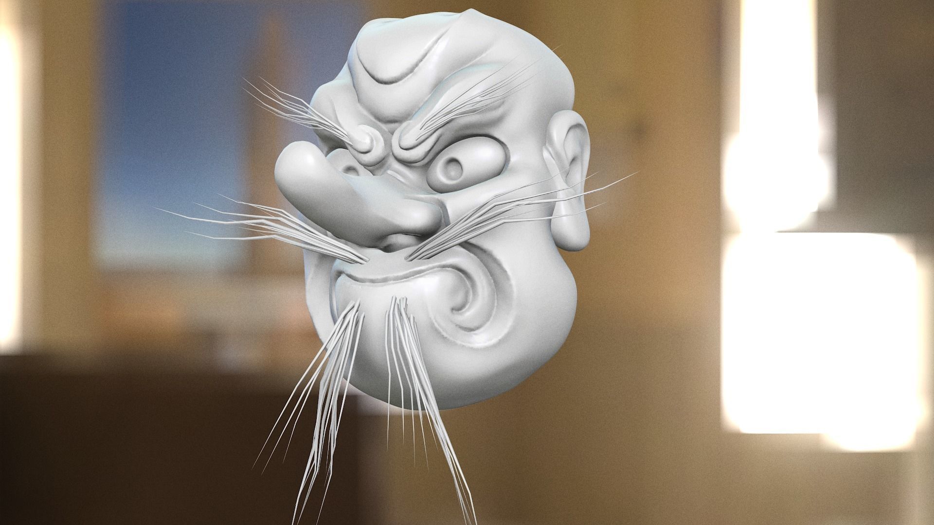 Tengu Japan mask 3D model_3