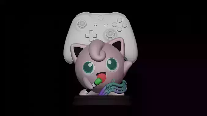 Jigglypuff Joystick Stand - Pokemon  3D print model