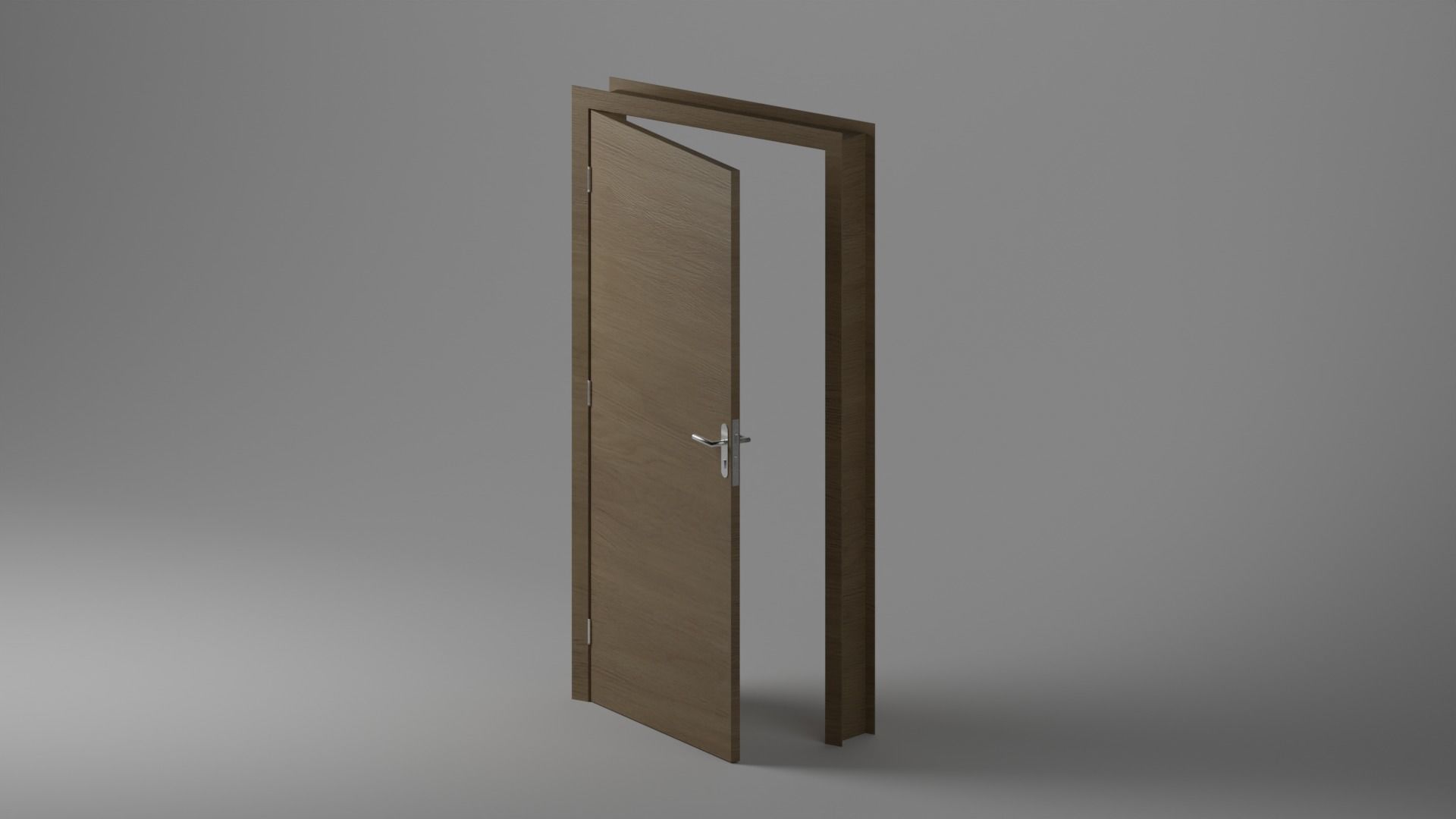 Single Door - Plain design - 12 Handles - Revit 2020 3D model_2