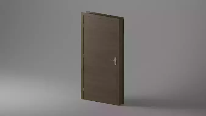 Single Door - Plain design - 12 Handles - Revit 2020