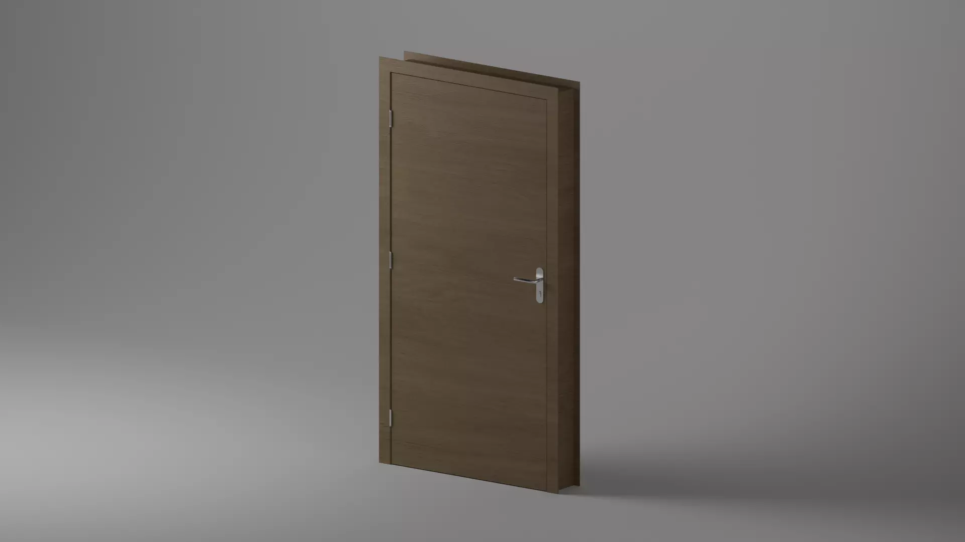 Single Door - Plain design - 12 Handles - Revit 2020 3D model_0