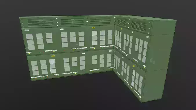 Factory Control Panel - Low Poly PBR Game Ready