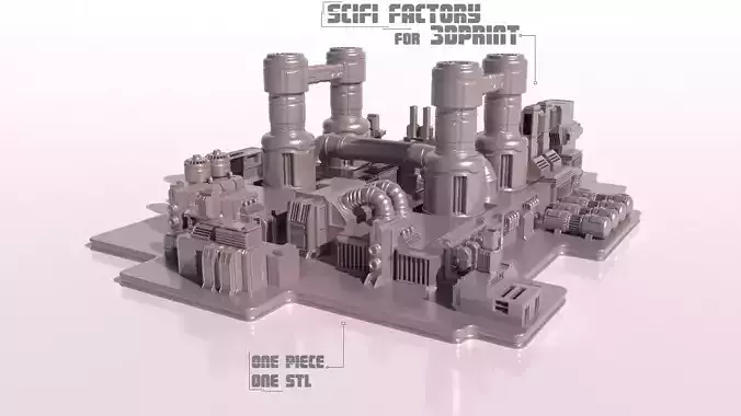Sci-fi Factory for 3Dprint