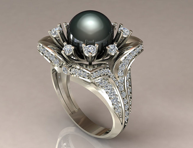  pearl ring 3D print model