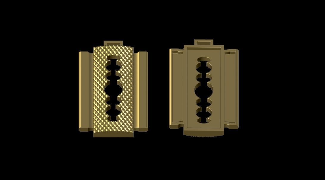 Razor Blade pendant 3D print model_5