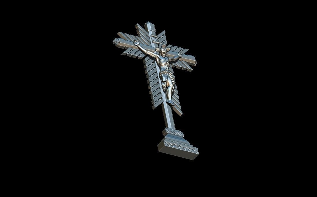 Buga Christ pendant 3D print model_7