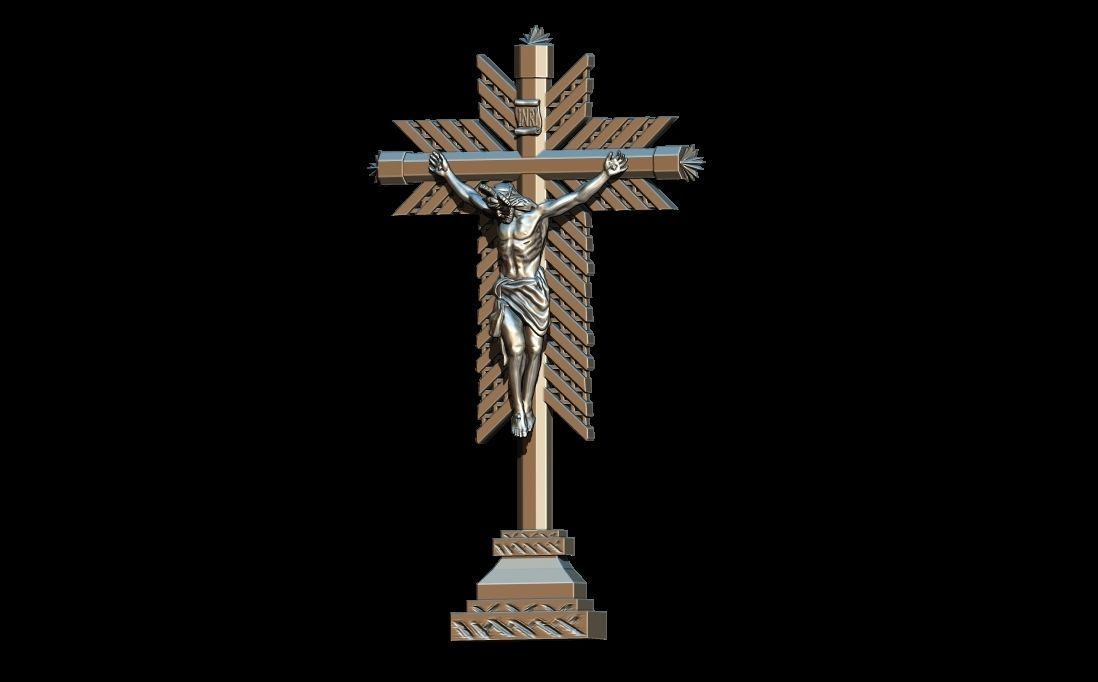 Buga Christ pendant 3D print model_3