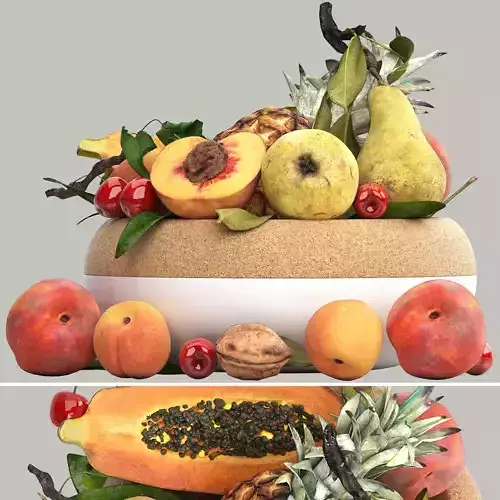 bowl of tropical fruits 06