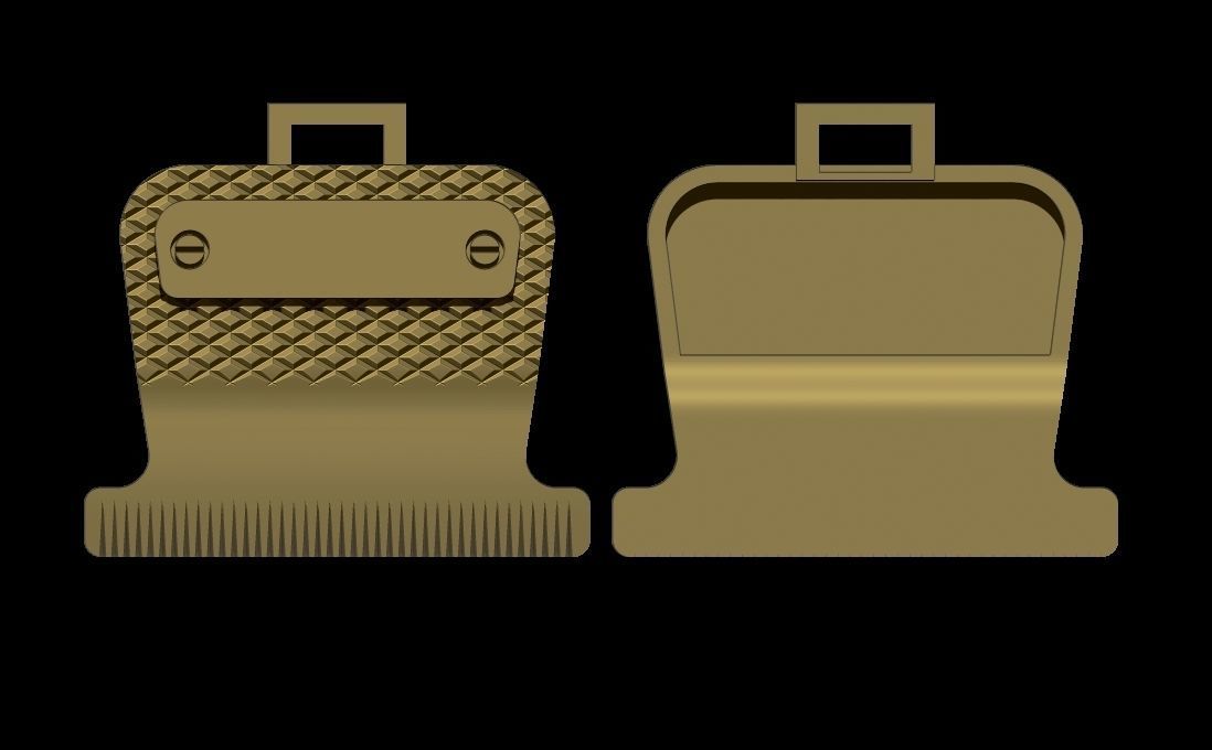 Barber Straight Edge Razor Pendant 3D print model_6