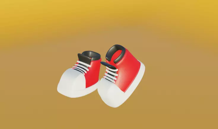  Isometric Shoes 3D Model Low-poly 3D model_0