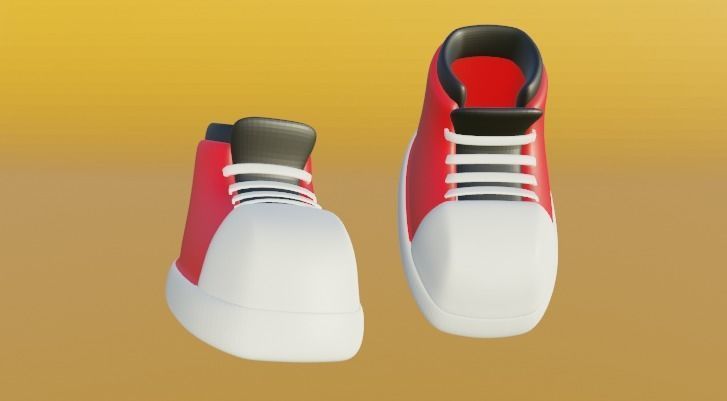  Isometric Shoes 3D Model Low-poly 3D model_1