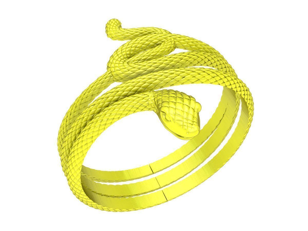A6266 Snake Women Bangle 3D print model_4