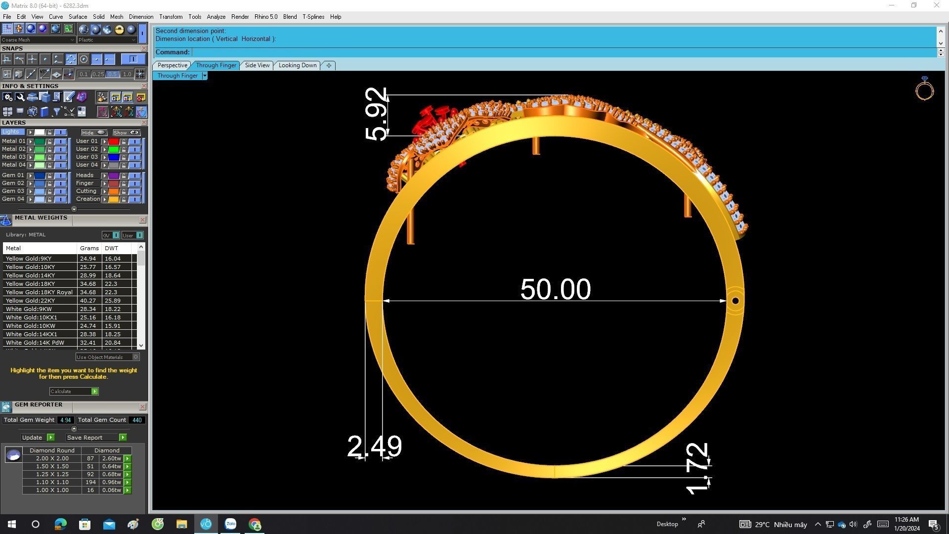 A6282 New Design Luxury Flower Branches Women Bangle 3D print model_6