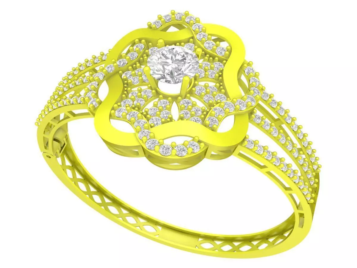 A6287 Luxury Vietnamese Diamond Women Bangle 3D print model_0
