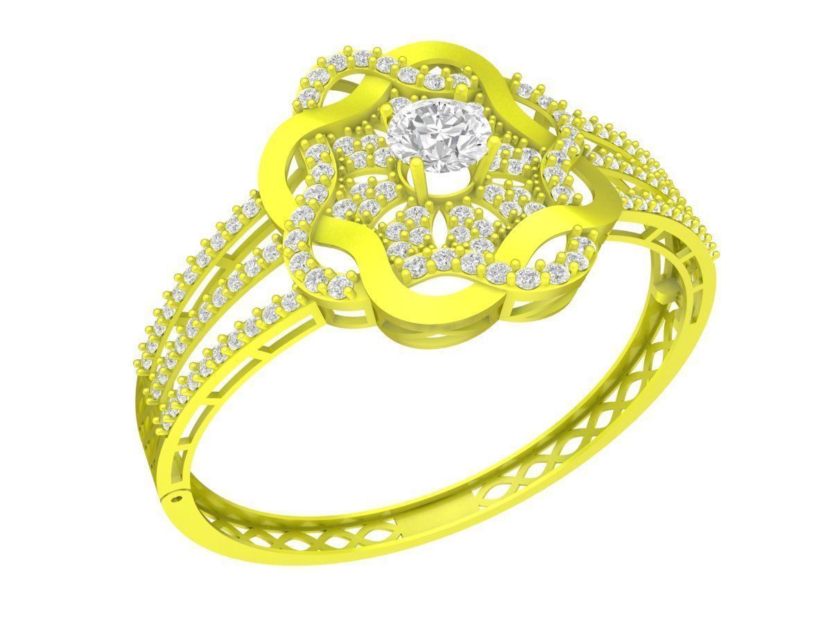 A6287 Luxury Vietnamese Diamond Women Bangle 3D print model_1