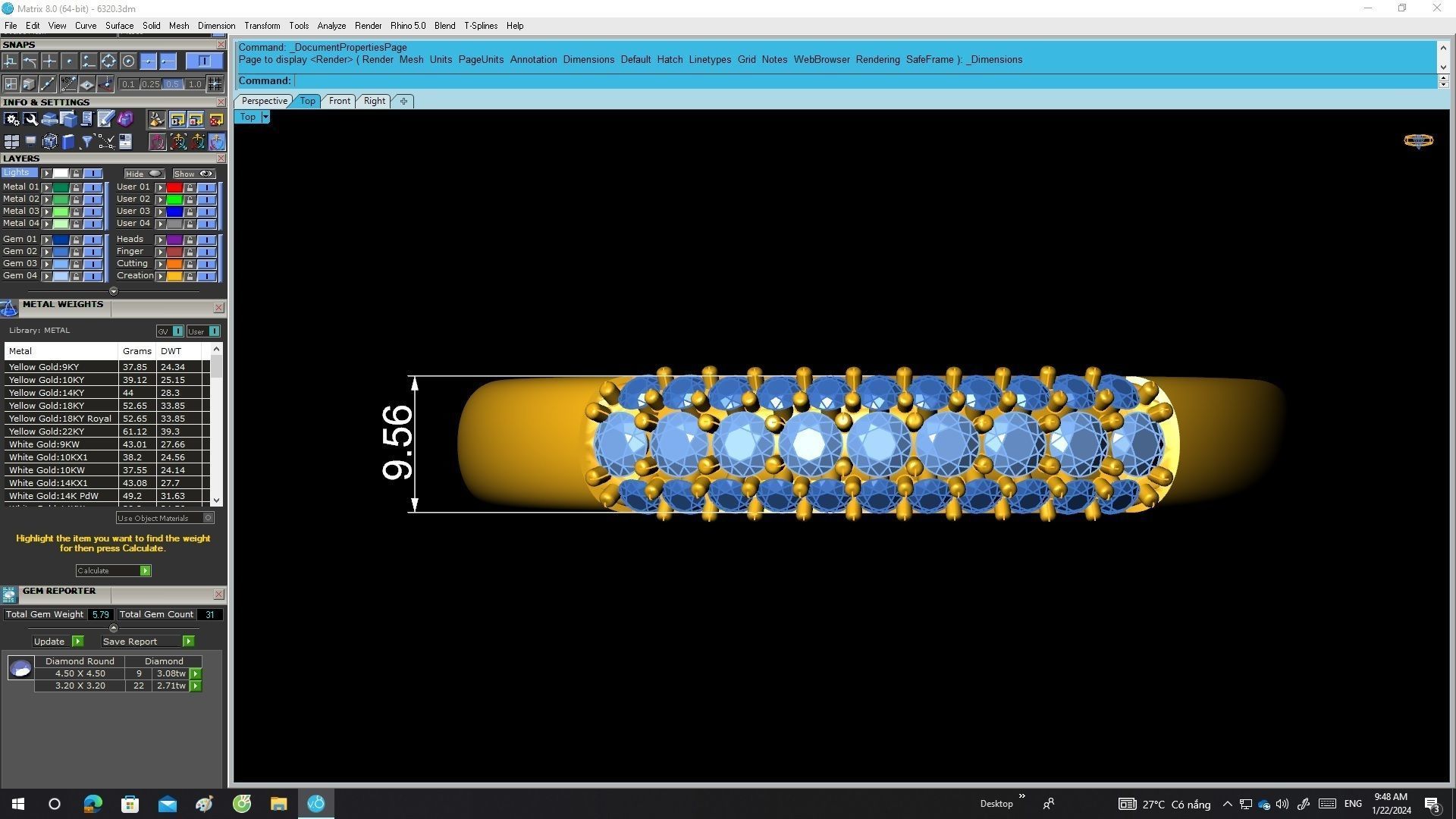 A6320 Diamond Women Bangle Bracelets 3D Model 3D print model_5