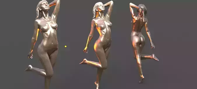Time Female sculpted woman 3D model