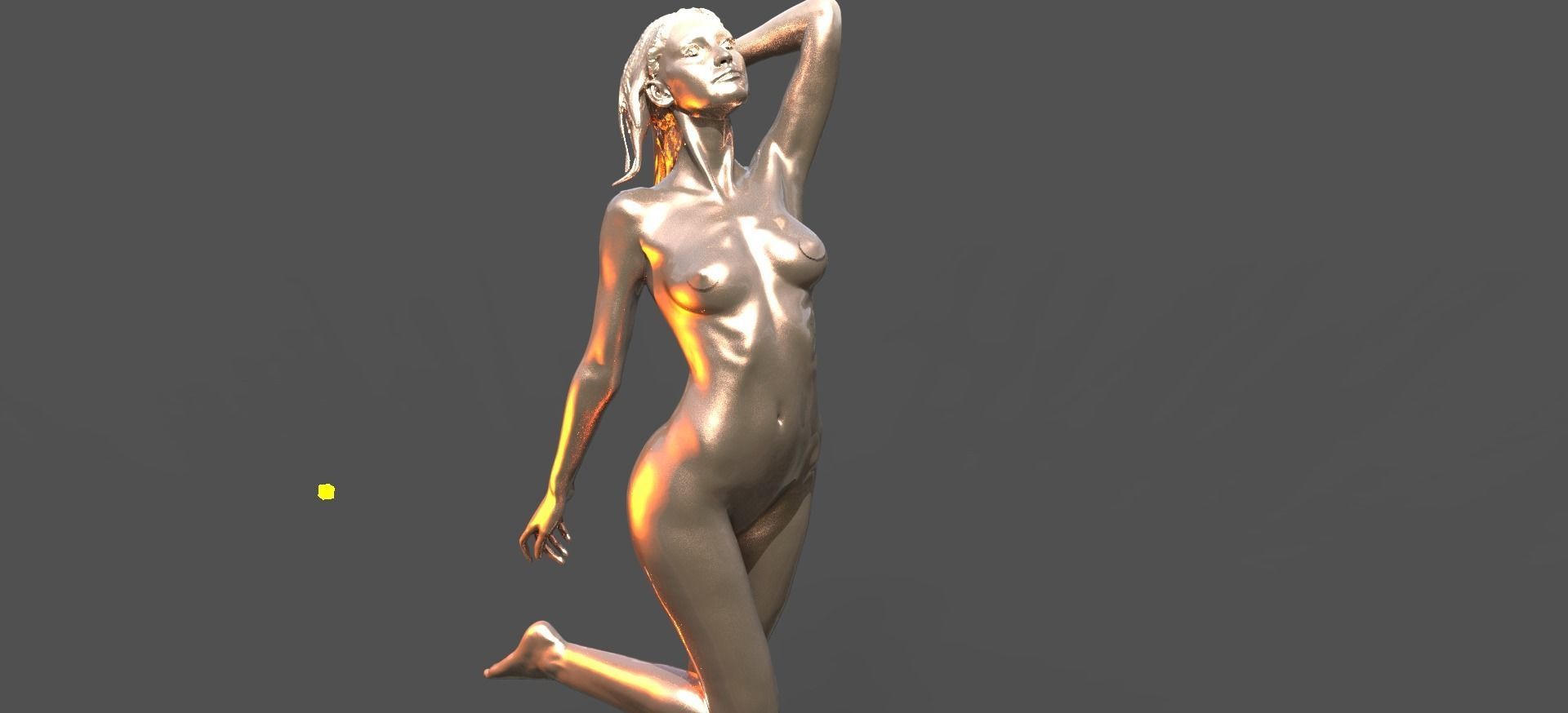 Time Female sculpted woman 3D model_1