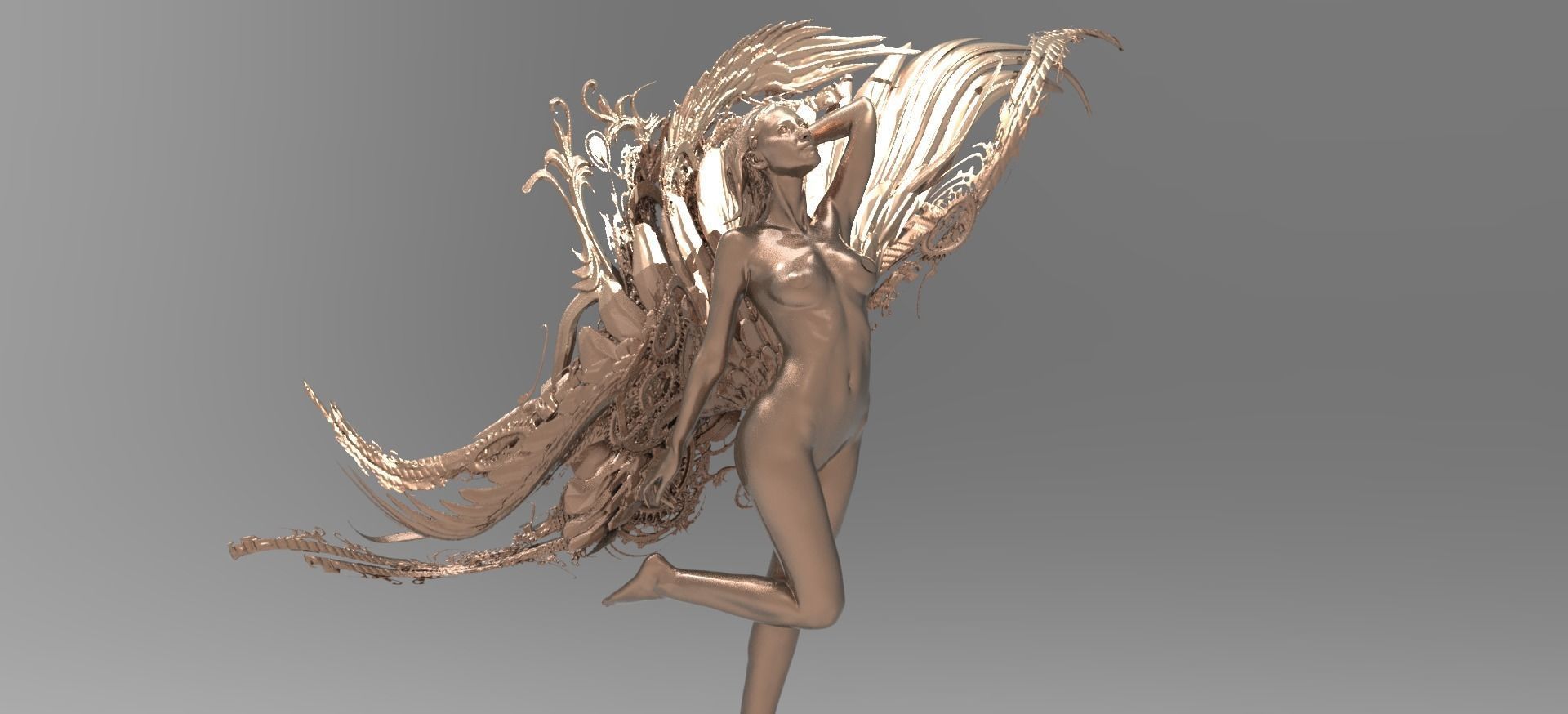 Melting Time Sculpture 3D model_3