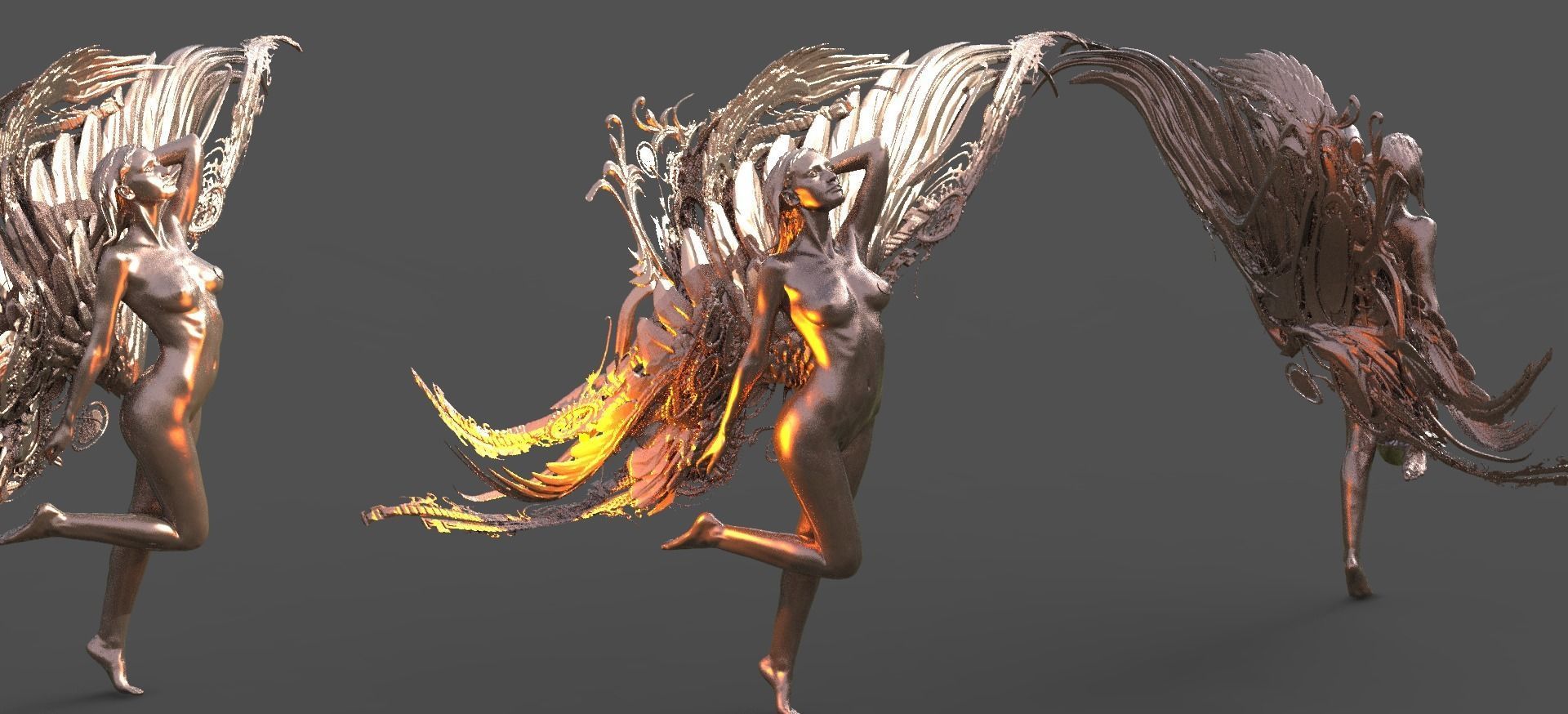 Melting Time Sculpture 3D model_2