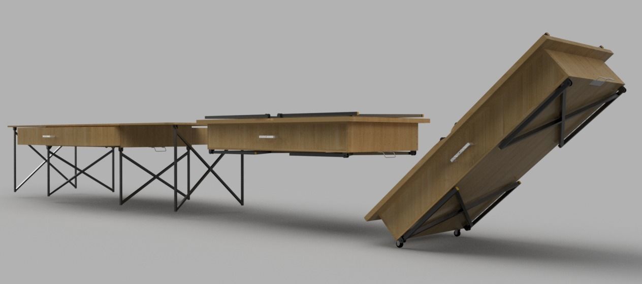 Portable table 1 3D model_2