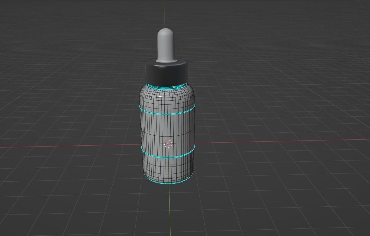 Serum Bottle - Dropper Bottle 3D model_1