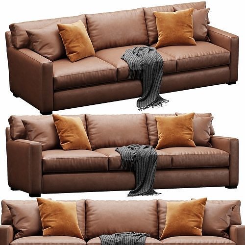 Crate and Barrel Axis sofa 3D model 4