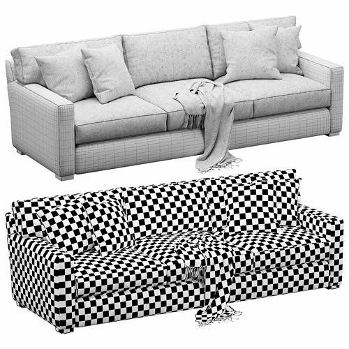 Crate and Barrel Axis sofa 3D model 6