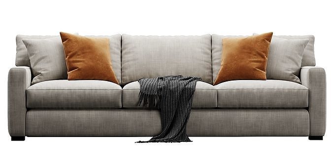 Crate and Barrel Axis sofa 3D model 7