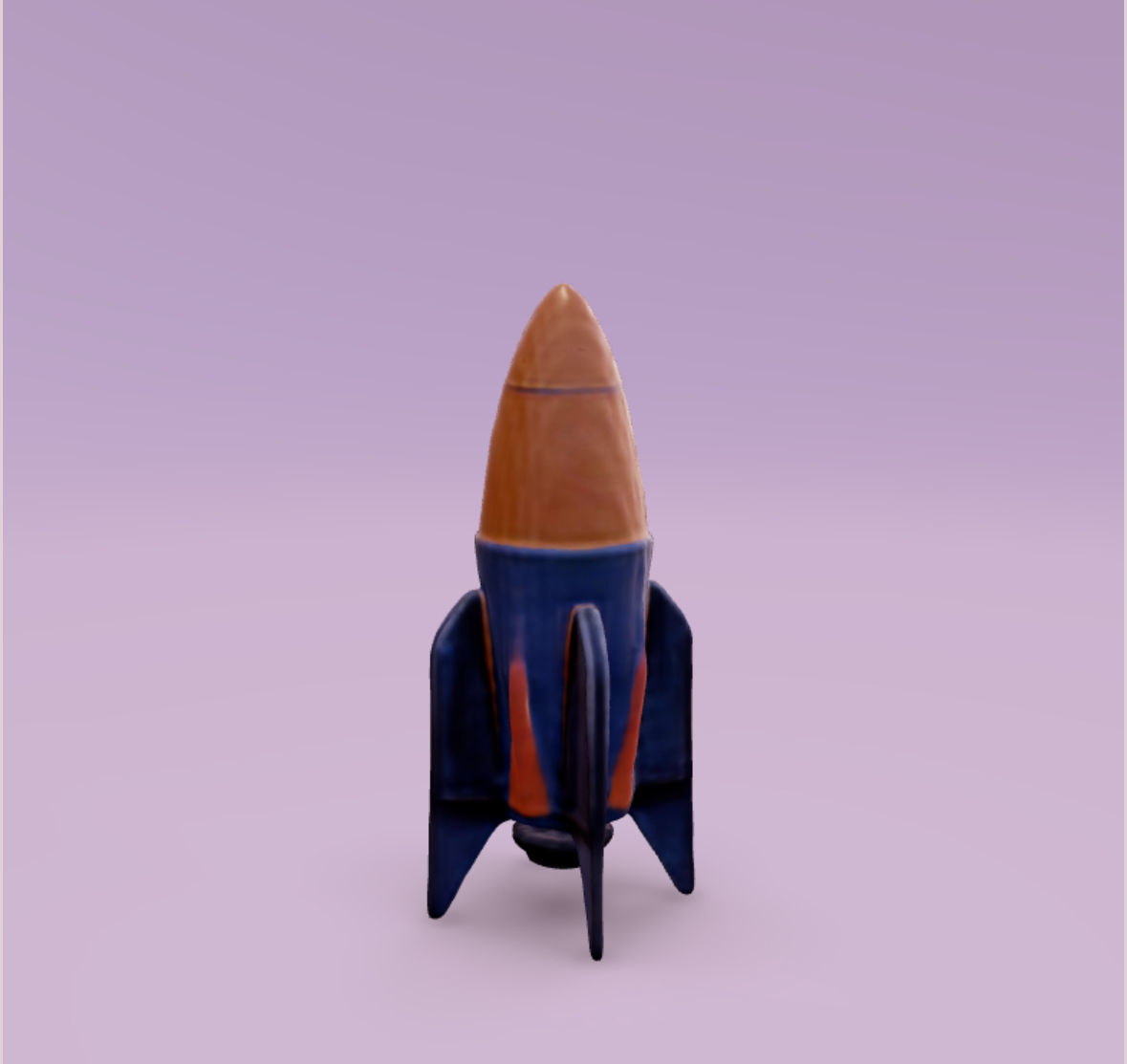 Bitcoin designed rocket ready to take off 3D print model_3