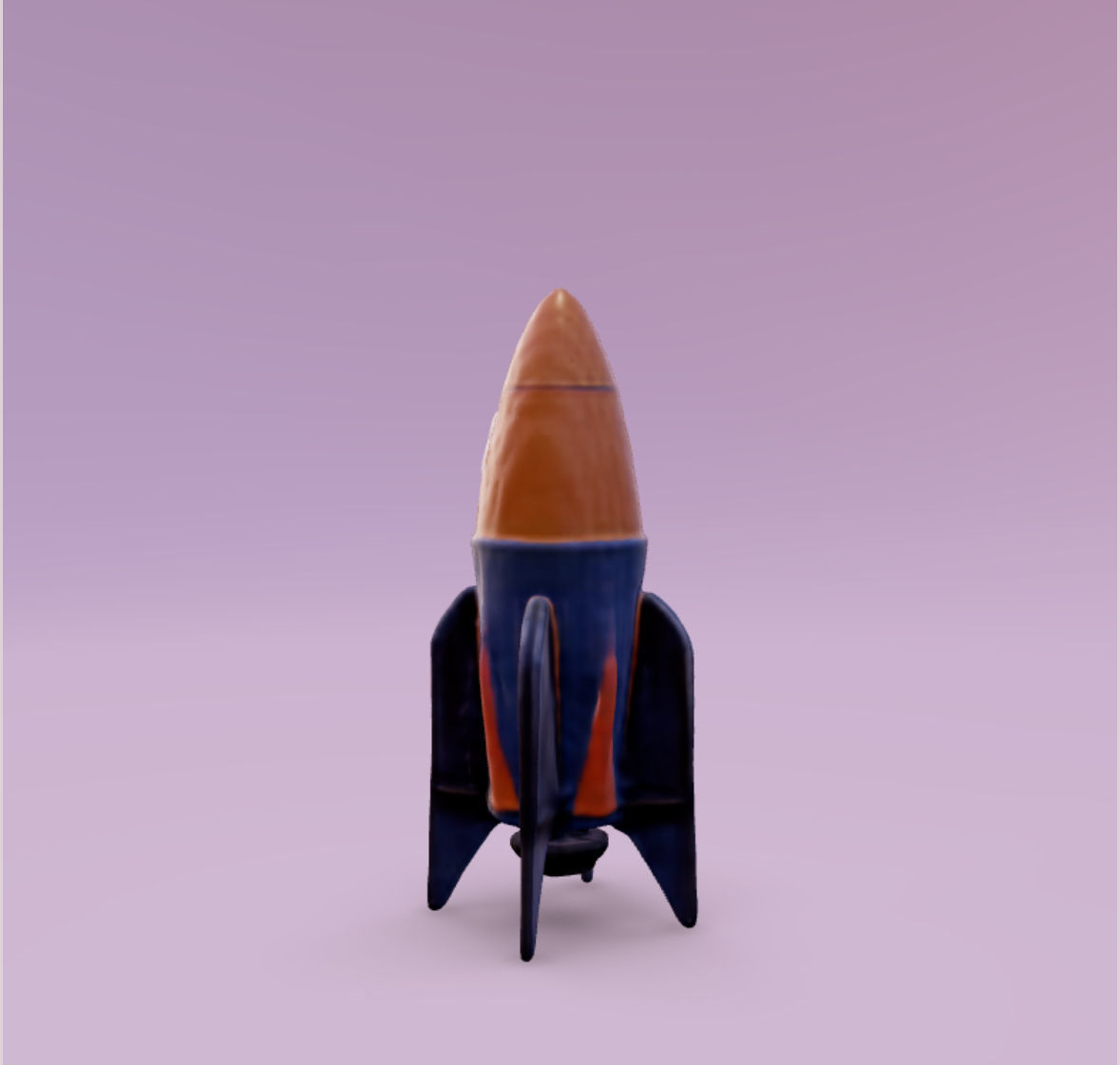 Bitcoin designed rocket ready to take off 3D print model_8