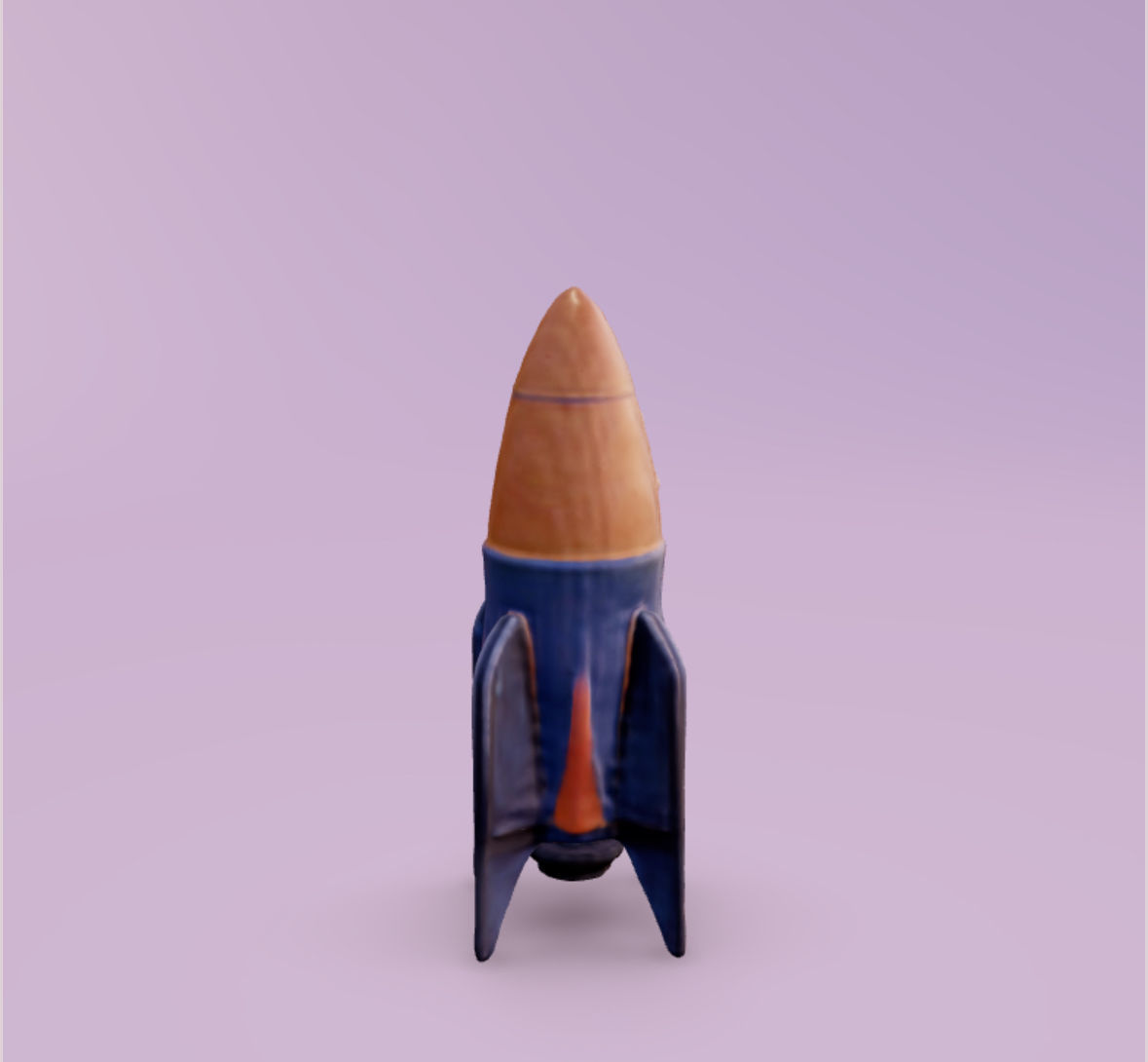 Bitcoin designed rocket ready to take off 3D print model_4