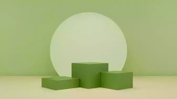 Product stand  green color 3D model
