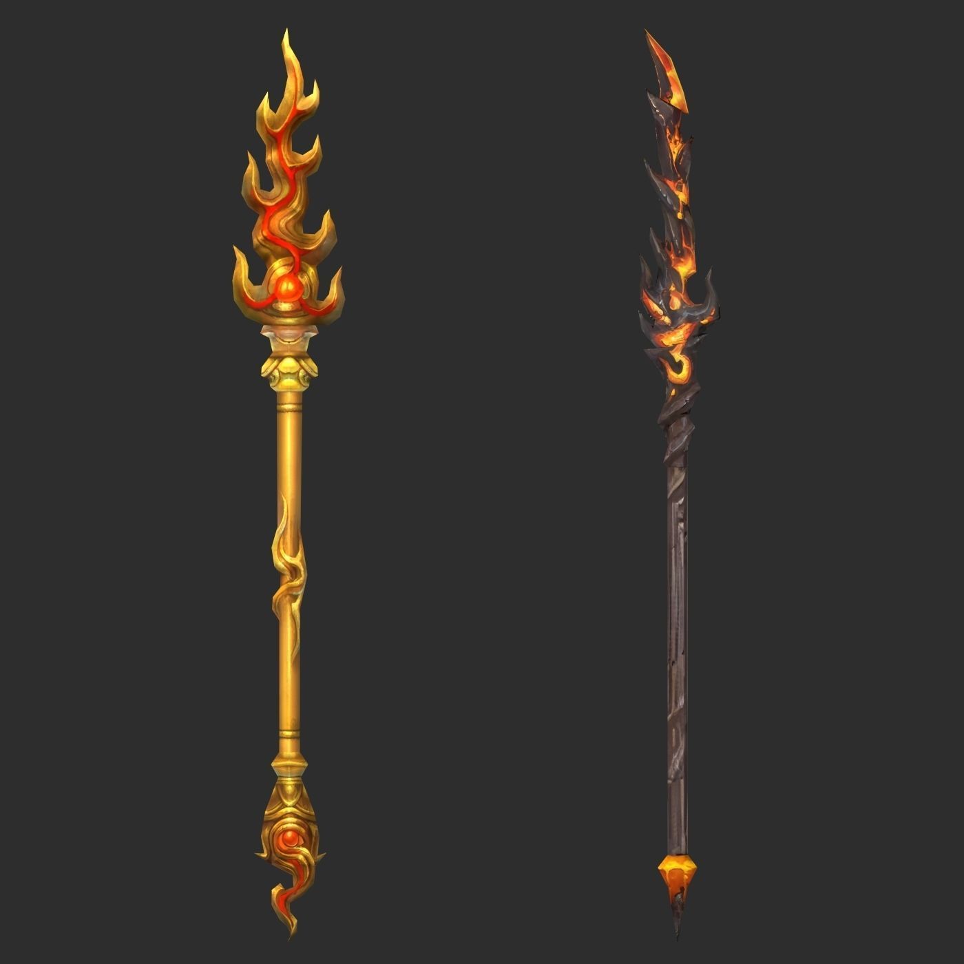 Fantasy Spear Weapon Pack Low-poly 3D model_3