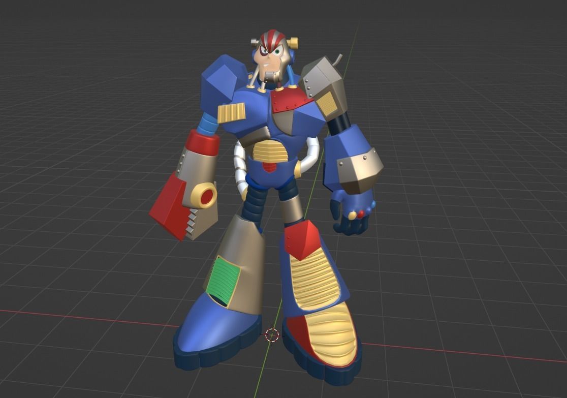 Junkman - Megaman 3D model_5