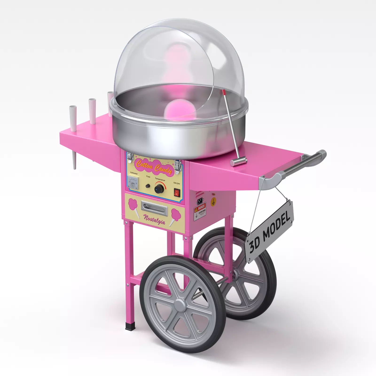 Cotton Candy Machine 3D model_0