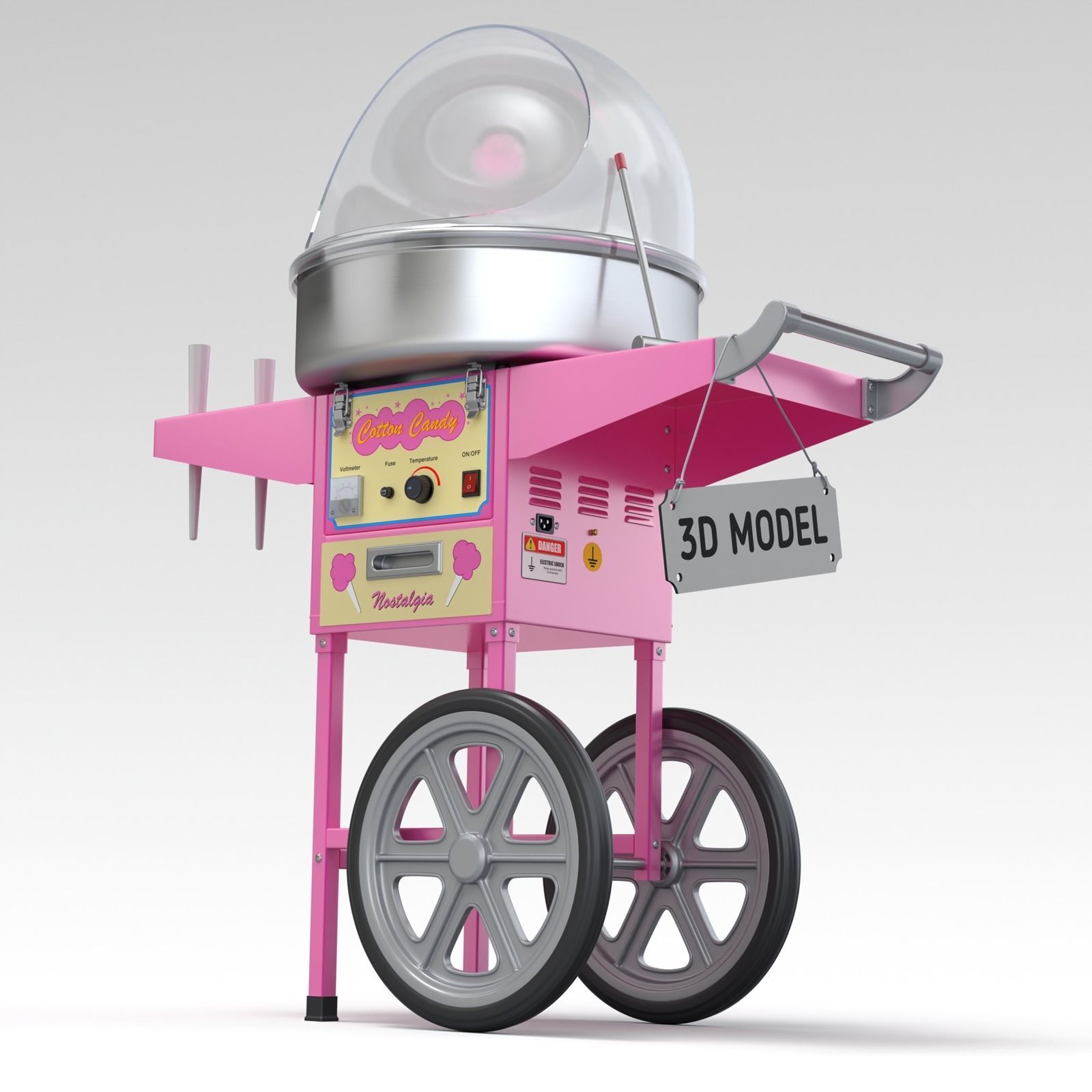 Cotton Candy Machine 3D model_13